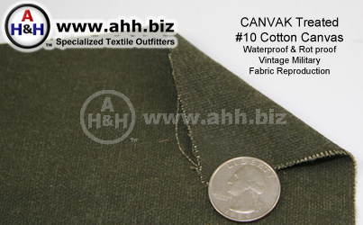 Canvak treated Canvas, sometimes called waxed canvas